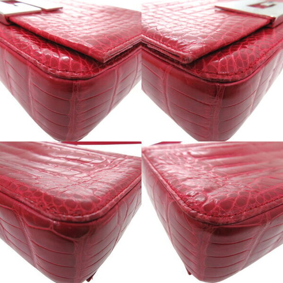 Gucci crocodile GG logo Shoulder Bag leather red - Picture 7 of 8